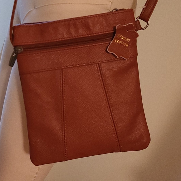 leather crossbody travel purse